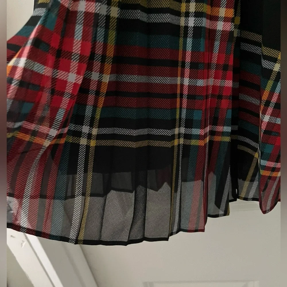 NWT J.Crew Pleated Midi Tartan Plaid Skirt Holiday Christmas Preppy size MP